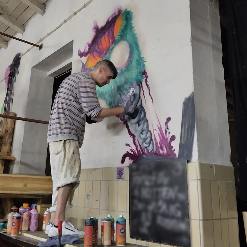 Live-Painting Event 1 - artdrops.de artdrops.de Malsession Grube Harz SamRictus LeGeroe AspikOne 2 - artdrops.de